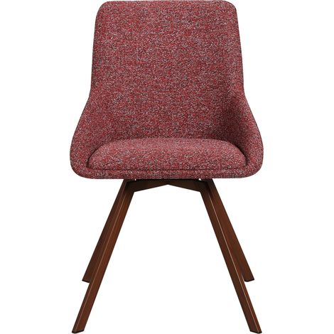 Selsey Yanii - Drehbarer Esszimmerstuhl, Bouclé Bordeaux, 50 cm (1/5)