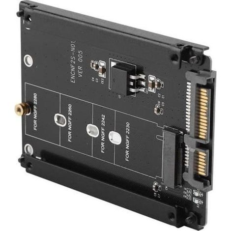 Fdit SSD M.2 NGFF auf 2,5" SATA Hochleistungs-Adapter (22-Pin) – Plug & Play – M.2 auf SATA – M-Key (1/5)