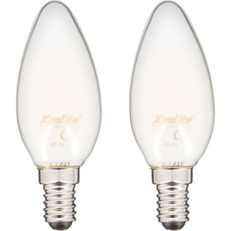 Xanlite – Ampoule filament décorative E14 806lm 6,5W blanc neutre – Angle supérieur à 240° – Pack de 2 – PACK2RFV806FOCW (1/5)