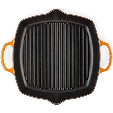 Le Creuset GRILLPFANNE QUADRATISCH 2 GRIFFE SIG 30 CM OFENROT (1/4)