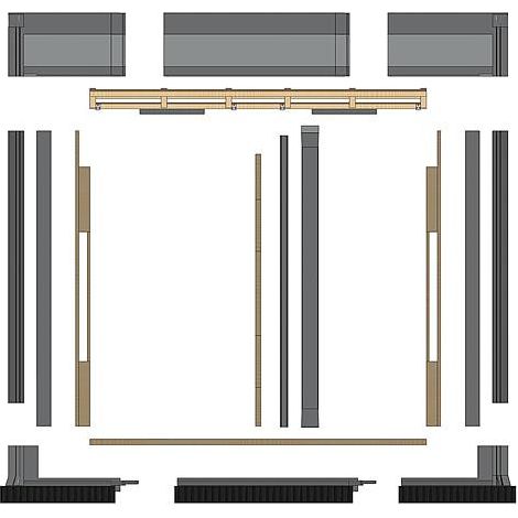 Kit de rallonge de toit encastré pour 1 collecteur SX 2,0