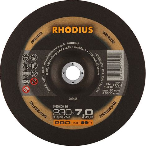 Disk Coppettazione Rs38 230 X 7,0 Millimetri In Acciaio Rodio (A 10)