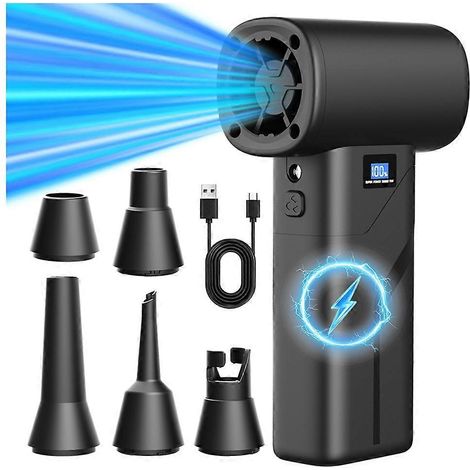 110000 tr min ventilateur turbo souffleur portable à main puissant air 40000 mah batterie vacuum air duster A (1/5)