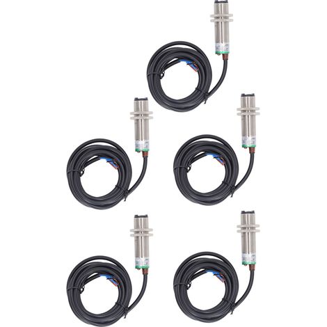 Capteur photoelectrique infrarouge NPN 5 pièces, portee de detection 2m, module anti-obstacle 10-30V DC, contact normalement ouvert (1/5)