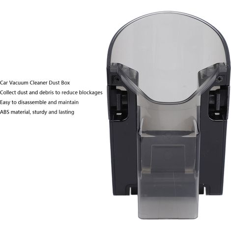 Ortviai Boîte à poussière pour aspirateur portable Ultenic S1, en ABS noir anthracite, compatible et facile à nettoyer (1/4)