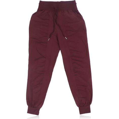Pantalons de jogging basiques en polyester, coupe ample, élastiques aux chevilles, pour course et fitness, couleur rouge vin, taille XXL (1/5)