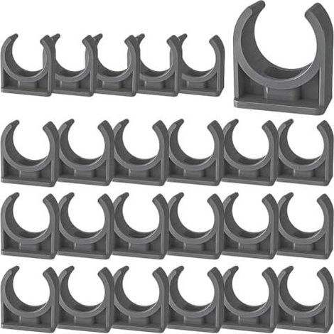 24-teiliges Rohrschellen-Set, U-förmige Halterungen zur Befestigung von Edelstahl-, Kunststoff- und Gummirohren – 50 mm (1/5)