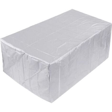 Windproof Patio Furniture Covers, Waterproof 210D Fabric Garden Furniture Covers, Protective Covers for Outdoor Table Chair Sofa (Silver, 215X135X75cm) (1/4)