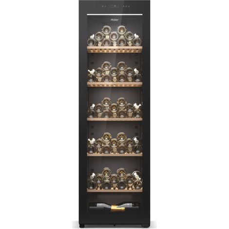 Haier Wine Bank 60 Serie 7 HWS247GEH1 Cantinetta vino con compressore Libera installazione Nero 247 bottiglie (1/4)