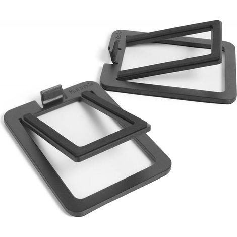Support Haut-Parleur - Inclinable 16° - Pour Enceintes Compactes - Métal Renforcé - 10 x 13,5 cm - Charge Max 2,7 kg - Lot de 2