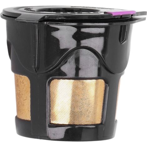 Filtre à capsule plaqué or, réutilisable et rechargeable, pour tasses K200, K300, K350, K360 et K400 (grand format). (1/5)