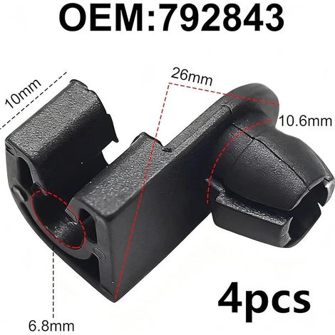 Stück Motorhaubenstangen-Halterungsclips, kompatibel mit Citroen Peugeot Motorhaubenstangen-Halteclips 2008 208 301 308 C3 C4, OEM 792843 792833 (1/4)