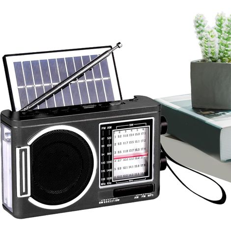 Radio FM Portable Solaire avec Lecteur MP3 et Torche LED (1/5)