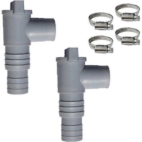 Adaptateur de tuyau de piscine en PVC 32 mm, vanne à piston marche/arrêt étanche de remplacement pour équipements extérieurs (voir image). (1/5)