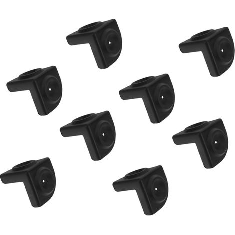 8 protège-coins décoratifs, bois/plastique, noir, pour boîtes (1/5)