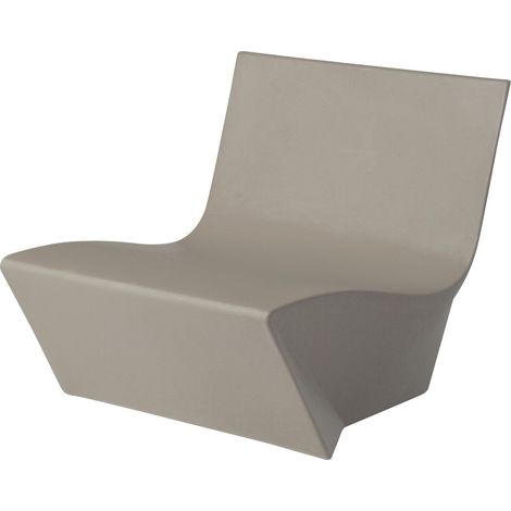 Kami Ichi Grigio tortora - No cuscino originale slide di design per giardino esterno interno colorata moderna polietilene made in Italy sedia seduta poltrona