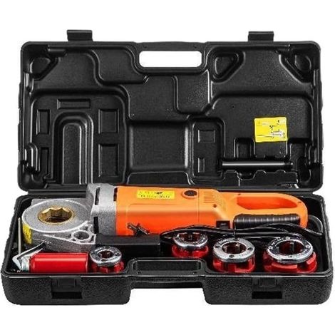 2300W Enfileur De Tuyau Électrique De Poche Ménage Galvanisé Fer Tuyau Manchon Machine Outils De Filetage Industriels avec 4 Matrices (1/5)