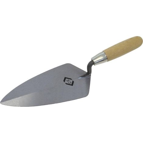 C.K T527010 Mauertraufkelle 250 mm aus Stahl mit Holzgriff