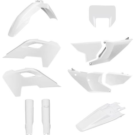 Kit completo di plastiche Polisport Husqvarna Te Fe 24 25 bianche resistenti (1/2)