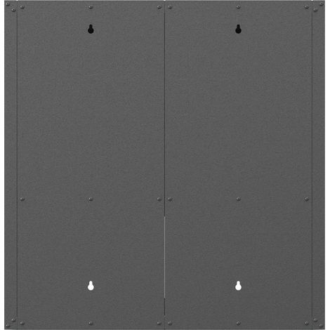 Armoire murale en métal avec porte verrouillable, 1 étagère et 1 tiroir ouvert, gris, 75 x 77 x 30 cm (1/5)