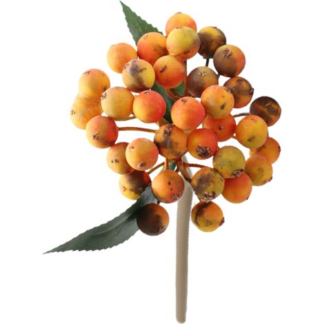 Faux Holly Berry Branch, Simulation de Baies de Noël Fleurs Petit Bouquet de Fruits Branche Ornements de Salon (X) (1/5)