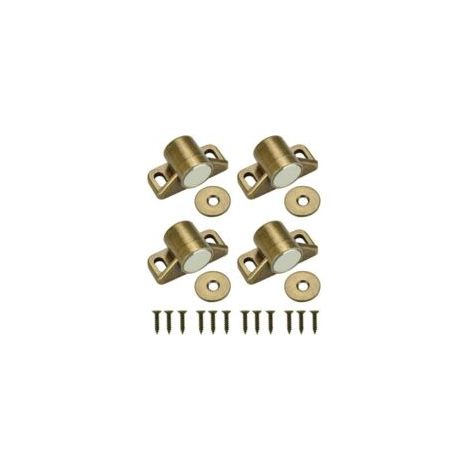 4er-Set Magnet-Türverschlüsse für Schränke, inklusive 4 Unterlegscheiben und 12 Schrauben, für Möbel, Kleiderschränke und Schränke - Crezuo (1/4)