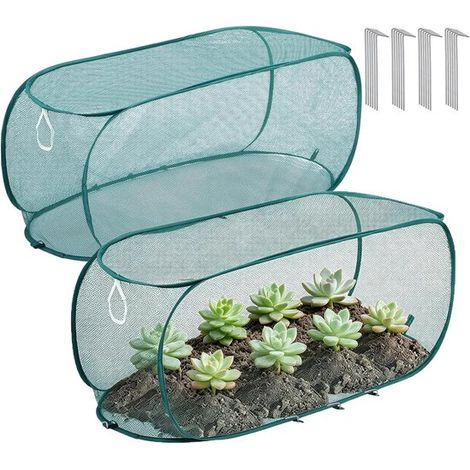 Teloni in nylon per piante da giardino, a rete pieghevole, confezione da 2, proteggono le piante, prevengono i parassiti e garantiscono una buona traspirabilità. (1/5)