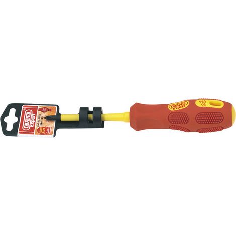 Draper 69222 Draper Expert VDE Approved Fully Insulated Cross Slot Screwdriver, No.1 x 80mm (1/5)