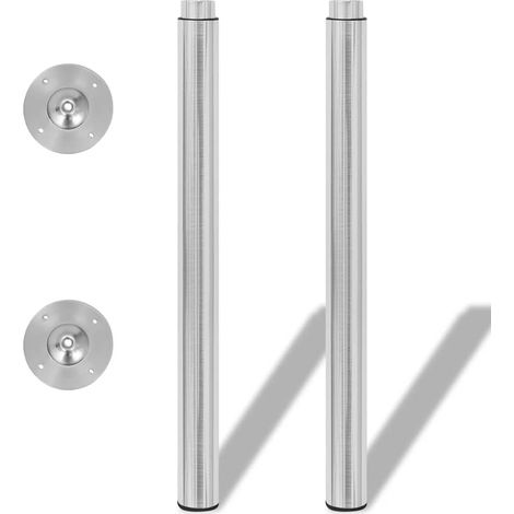 Pieds de table télescopiques Acier inoxydable 710 mm - 1100 mm (1/5)