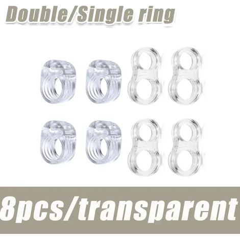 (Lot de 8 pièces assorties) Butée de porte, protection de sécurité, coussinet de poignée de porte en silicone transparent, amortisseur de choc mural, protection pour bébé et maison (1/5)