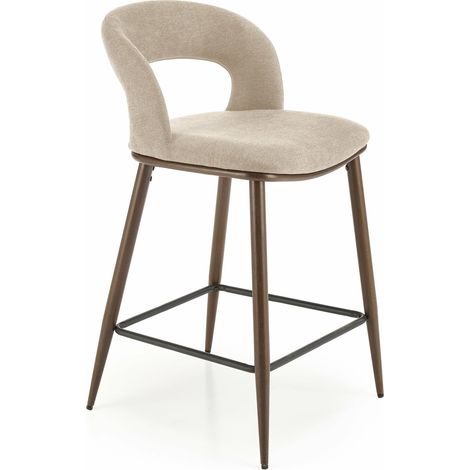 Silla de barra Houston 1932, Beige, 92x49x52cm, Tapiz, Metálico (1/5)