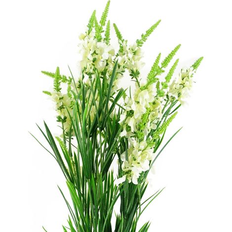 Pack of 6 x 80cm White Larkspur Artifical Stem (1/5)