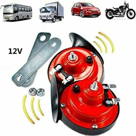 Tromba da treno da 300 dB per camion, tromba elettrica a doppia chiocciola, kit clacson per auto impermeabile da 12 V, doppia tromba, suono aggressivo per camion, auto, moto, biciclette e barche (conf (1/4)