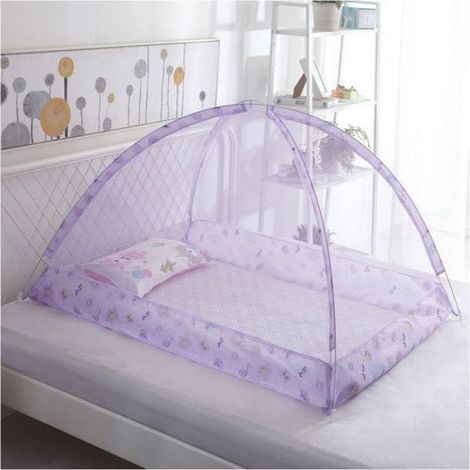 Moustiquaire Lit - 90x120x90 cm - Pliable Portable pour Berceau et Voyage - Maille Polyester Fine - Structure Tube Fibre de Verre - 1 Pièce (1/4)