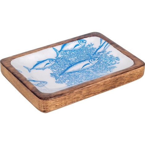 Signes Grimalt Scatole e vassoi rettangolari blu per pesce, ideali per la decorazione della casa, 3x18x13 cm