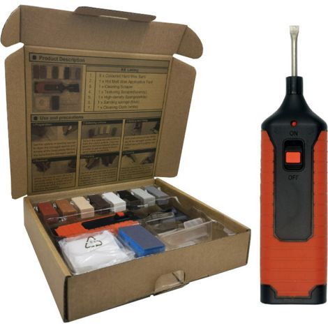 Kit d'outils de réparation pour carrelage, meubles en porcelaine et rayures de sol (en stock) ([Carton standard] Kit de 8 outils de réparation de sol à la cire) (1/5)