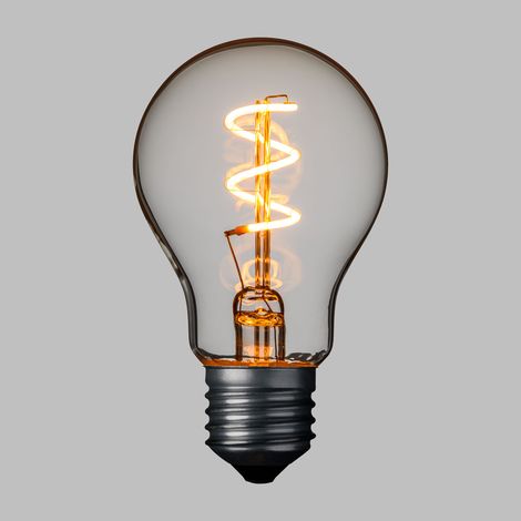 Lampada E27 36V goccia spiral Ø60mm bianco caldo (1/3)
