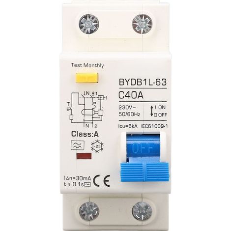 Circuit breaker single-pole 40HAS 30my Protection against the leaks Type HAS Voltage AC 230V Material PA66 wear-resistant (1/5)