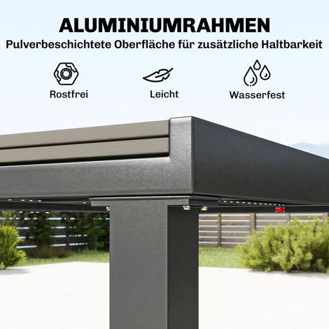 Mobilier de jardin ensemble 7 pièces table extensible avec 6 chaises empilables aspect bois design lamelles cadre aluminium (1/5)