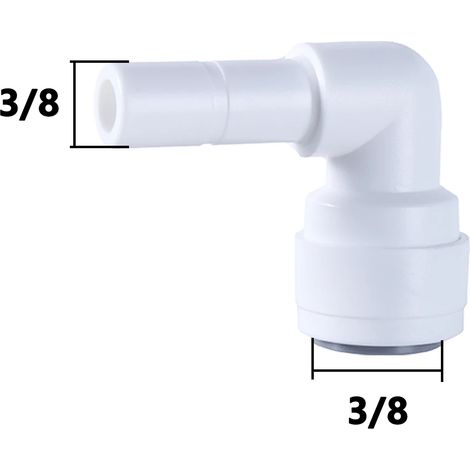(8-10 pièces) Coude à 90° pour tuyau d'aquarium POM, filetage mâle/femelle 1/4" et 3/8", raccord rapide pour filtre à osmose inverse. (1/5)