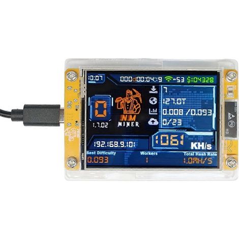 1060KH/S NMMiner NerdMiner Upgraded Harshrate 2.8 Inch Smart Display Bitcoin Crypto Solo Lottery Mi (1/5)