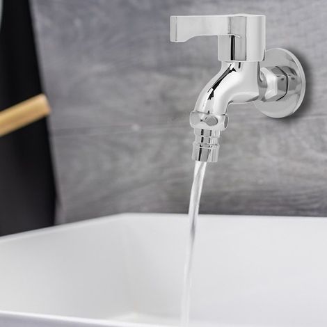 Robinet pour lave-linge, robinet à ouverture rapide et à refroidissement unique, robinet pivotant électroplaqué (1/4)