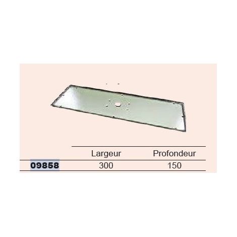 Plaque d'adaptation pour fixation sur pied d'un coffret 300x150mm GISSEY