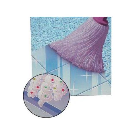 Fregona Mery de microfibra 170 gr, con extremo hexagonal, morado