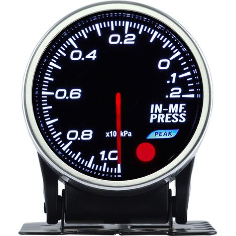 Vacuometro Vuotometro Analogico Pressione Vuoto BAR IN-MF Press Vacuum Gauge 52mm 12V Auto Doppio Ingresso Alimentazione 10 Colori (1/3)