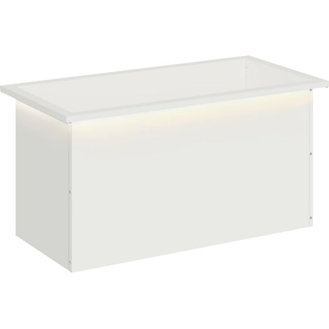 Fioriera da giardino con LED Bianco 40 x 80 x 40 cm Acciaio vidaXL