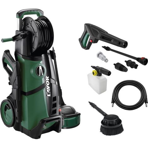 Nettoyeur haute pression Lavor LVR4 Plus 160 eau froide 160 bars 2500W avec accessoires complets et nettoyeur de terrasse