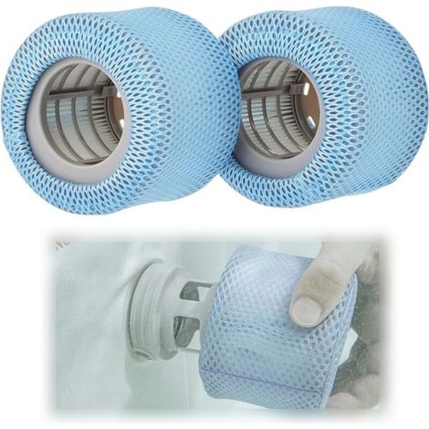 Ensemble de filets de protection en deux parties, compatible avec les accessoires de spa, avec couverture en maille, adapté aux filtres de spas et de bains à remous, cartouches filtrantes de rechange (1/5)