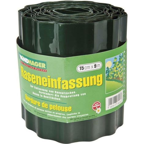 Bordure de pelouse 20 cm x 9 m Plastique ondulé Délimitation précise Contrôle croissance herbe Jardin SOLUTION POUR DESINCRUSTATION (1/3)