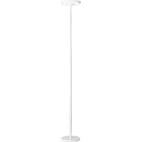 Balance - Lampadaire Led 25W En Métal, 3000K, H. 180 Cm, 2376 Lm, Interrupteur Marche/Arrêt Et Variateur Au Pied, Blanc - Perenz (1/3)
